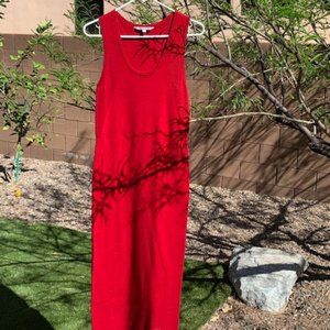 Athleta Red Sweater Maxi Dress